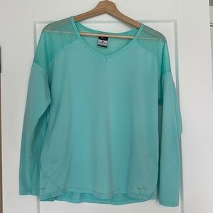 Nike Dri-Fit teal long sleeve shirt, medium